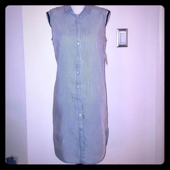 🆕 Striped Tencel Button Down Dress - Picture 4 of 8